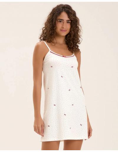 Camisola Feminina Alça COTTON COR COM AMOR 2010924