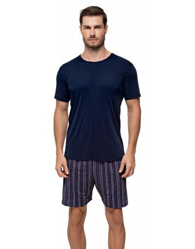 pijama manga curta masculino em microfibra premium toque sleepwear 1902004