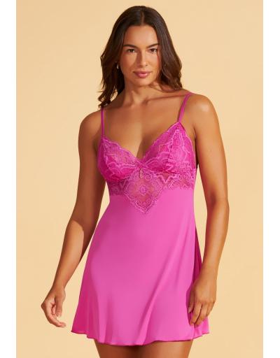 Camisola de Microfibra Com Renda Recco 18026