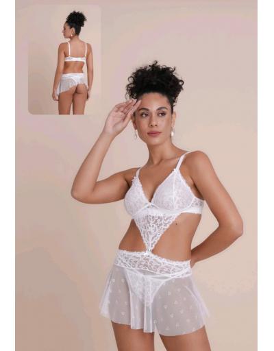 CAMISOLA DE RENDA E TULE SEXY ELLAN 26047