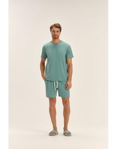 Pijama masculino manga curta com bermuda COR COM AMOR 2030240