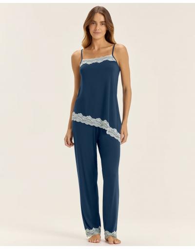 Pijama Feminino Alça Com Calça cor com amor 2011446