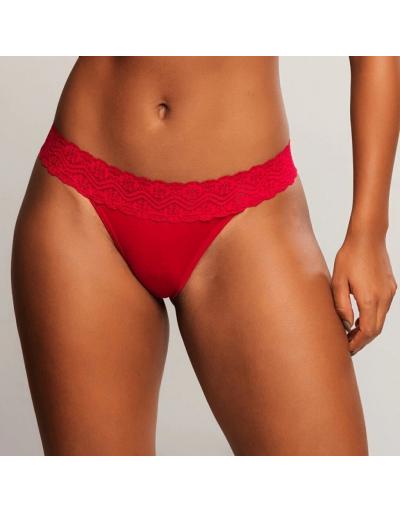 CALCINHA FIO DENTAL DUPLO C/ RENDA VISCOSE NANOTEC ESTILO NATURAL 1658