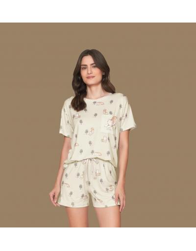 PIJAMA DE MANGA CURTA EM SUBLIME TOUCH LUALUA 116110786