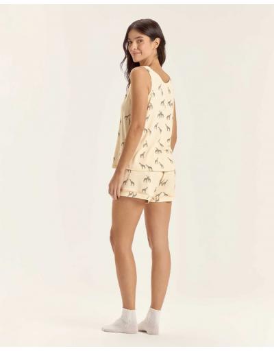 Pijama Feminino Regata Com Shorts COR COM AMOR 2011464